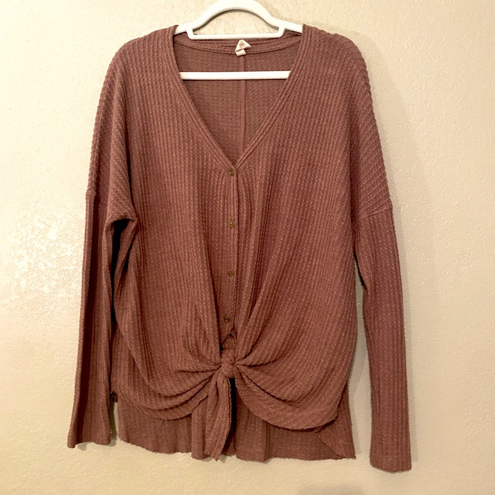 Wishlist • waffle knit button down